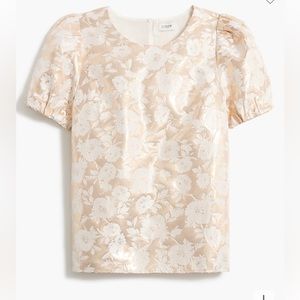 J. Crew | Jacquard puff-sleeve top